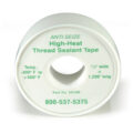 PTFE Tape, 1/2" Wide, 108 ft" Long, Poly