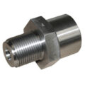 Metal Trap Nozzle Thread Adapter, 1-3/4"-8 Male Thd, 1-1/4" RO, 1-3/4" Thd Length, Stokes & Van Dorn