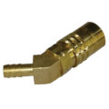 Coupler, 45 Deg, Valved, 3/8" x 3/8"