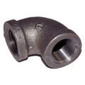 Elbow, 90 DEG, 1/2" NPT, Black Steel