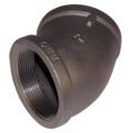 Elbow, 45 DEG, 1" NPT, Black Steel