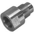 Nozzle Tip Adapter, 2.07" OAL, M24X1.5 LH Male Thd, 7/8"-14 Female Thd, 8mm RO. Arburg