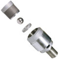 Ball Check, Arburg, 40mm, 3.22″ OAL, with Replaceable Seat, M18X1.5mm RH Thd.