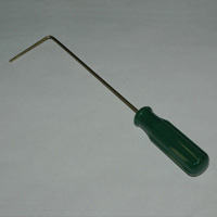 Brass Rod, 90 deg. bend with point, 1/8" dia