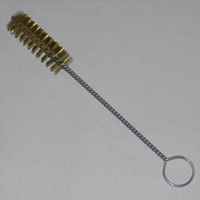 Brass Bristle Tube Brush, 1" Brush Diameter, 10" Length