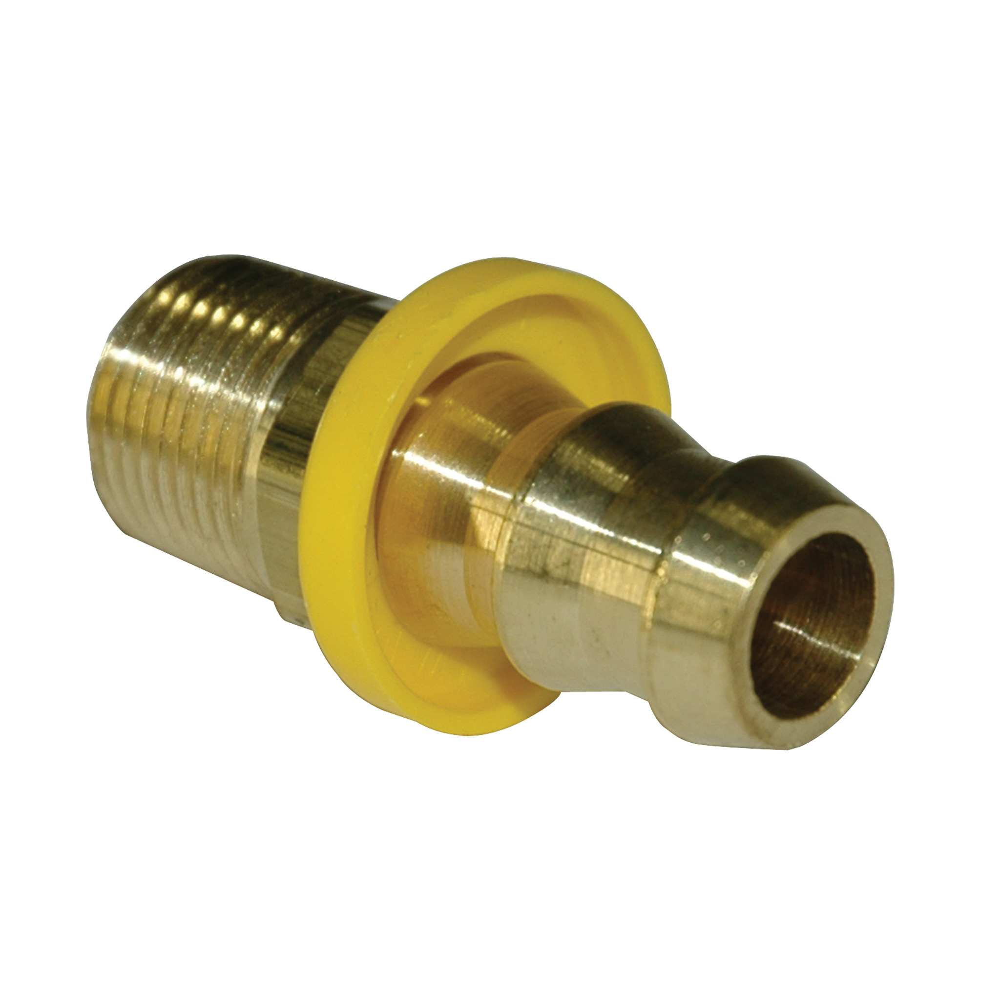 Hose Barb, 1/2" Inside Diameter Push-On, 3/8" Male NPT, Brass - Image 2