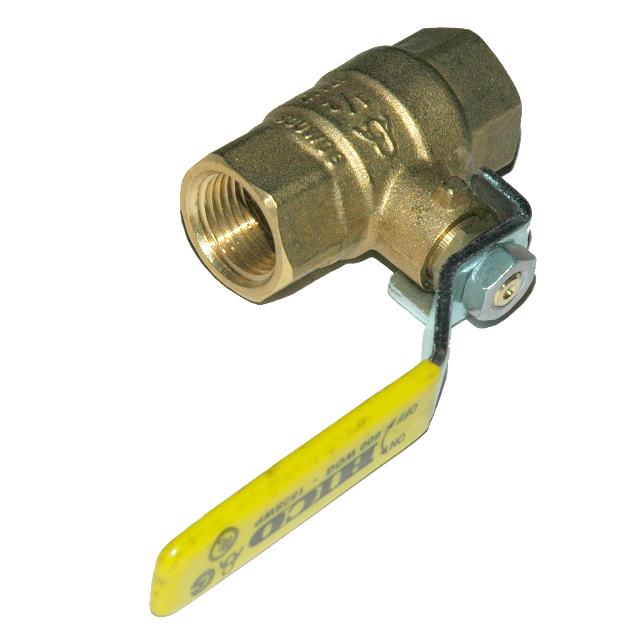 Ball Valve, 1/2" Female NPT, Full Port, Brass - Image 1