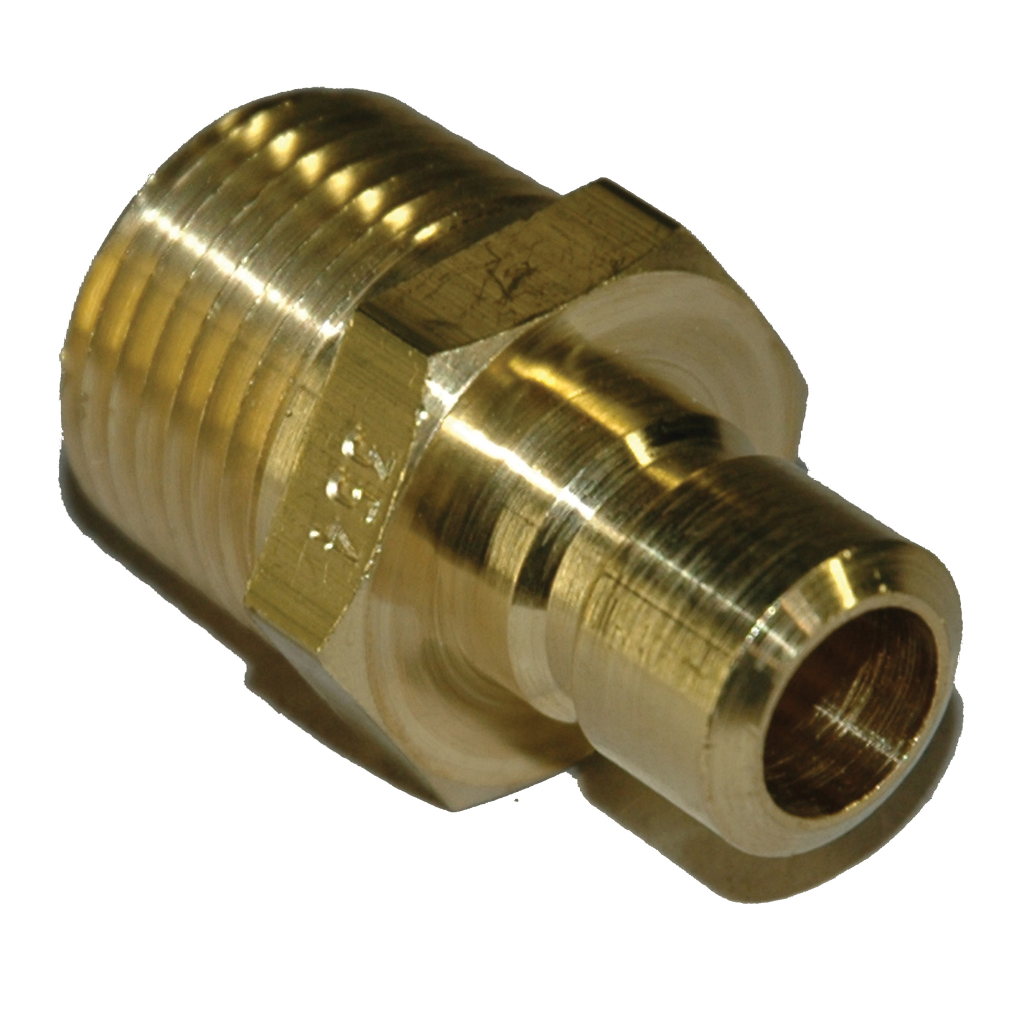 Plug, Water, 300 Series, 3/8" Passage, 1/2" NPT Male, Brass - Image 1