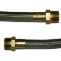 Hose, High Heat Resistant, PTFE, 10′ Long, Swaged 3/4″ Male NPT Fittings on Both Ends