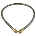 Hose, High Heat Resistant, PTFE, 4′ Long, Swaged 3/4″ Male NPT Fittings on Both Ends