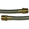 Hose, High Heat Resistant, PTFE, 8′ Long, Swaged 3/4″ Male NPT Fittings on Both Ends