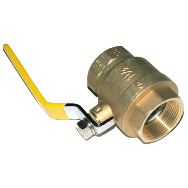 Ball Valve, 1-1/2", Female NPT, Full Port, Brass, Certified