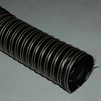 Hopper Dryer Hose, 2-Ply, Black, 3" ID, 12' Long, Neoprene Coated Fiberglass