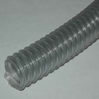 Loader Hose, 1-1/2" ID, Static Wire, Clear Wall, Helix Reinforced Food Grade PVC & Seamless Smooth Bore