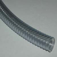 Loader Hose, 1-1/4" ID, Static Wire, Clear Wall, Helix Reinforced Food Grade PVC & Seamless Smooth Bore