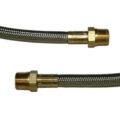 Hose, High Heat Resistant, PTFE, 8′ Long, Swaged 3/8″ Male NPT Fittings on Both Ends