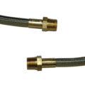 Hose, High Heat Resistant, PTFE, 4′ Long, Swaged 3/8″ Male NPT Fittings on Both Ends