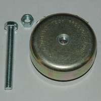 Machine Leveling Mounting Pad, 3-1/8" Diameter 1-1/2" High. Includes 3/8"-16 x 3" Bolt.