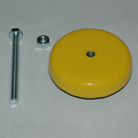 Machine Leveling Mounting Pad, 4-3/4" Diameter 1-1/2" High. Includes 1/2"-13 x 5" Bolt.