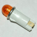 Amber Bulb & Socket (Convey/Regrind Light) with Spade Type Connectors. 1/3 Watt, 125 V