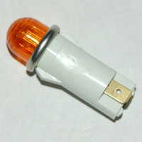 Amber Bulb & Socket (Convey/Regrind Light) with Spade Type Connectors. 1/3 Watt, 125 V