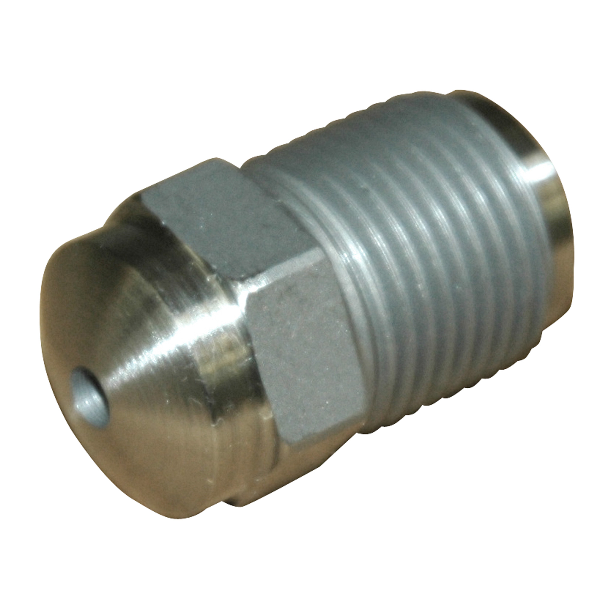 Nozzle Tip, FT, 1-1/2" OAL, 7/8"-14 Thd, 1/2" RO, 3/4" Rad, 3/16" Orf. Heat treated 4140 Steel. - Image 1