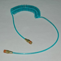 Air Hose, Polyurethane, Spiral, 1/4" x 10'