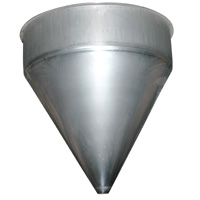 Conical Hopper, 24" Diameter with 6-3/4" Straight