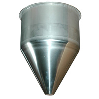 Conical Hopper, 12" Diameter, 304 SS