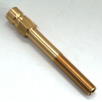 Plug, Water Extension, 300 Series, 3/8" Passage, 4" Length, 1/8" NPT, Brass