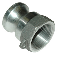 Cam & Groove Coupling, Type A 1-1/4" Aluminum, Male Adapter x Female NPT Thread