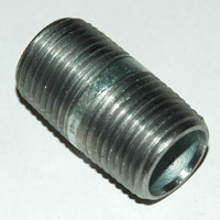 Pipe Nipple, 1/2" NPT, 1-1/2" Length, Galvanized Steel