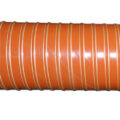 Hopper Dryer Hose, 2-Ply, Orange, 5″ ID, 12′ Long, Neoprene Coated Fiberglass
