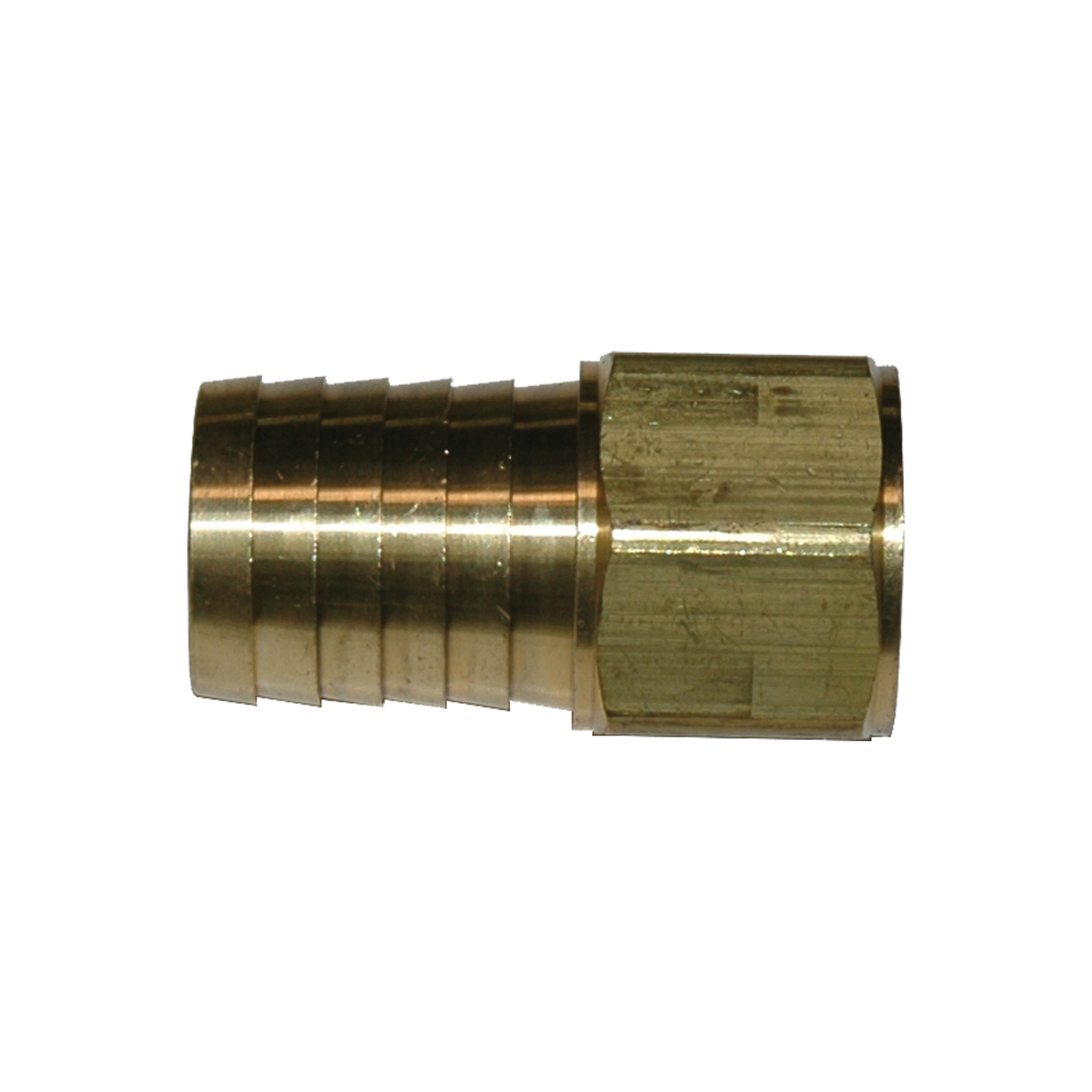 Hose Barb, 1" Inside Diameter Hose, 3/4" Female NPT, Straight, Brass. - Image 1