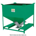 Mobile Storage Hopper, Heavy Duty 40 cu ft, 45 Degree Hopper Slope, with Vacuum Ports