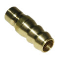 Combination Hose Insert/Plug, 200 Series 1/4″ Hose Barb x 1/4″ Water Passage, Brass
