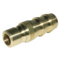 Combination Hose Insert/Plug, 300 Series 1/2″ Hose Barb x 3/8″ Water Passage, Brass