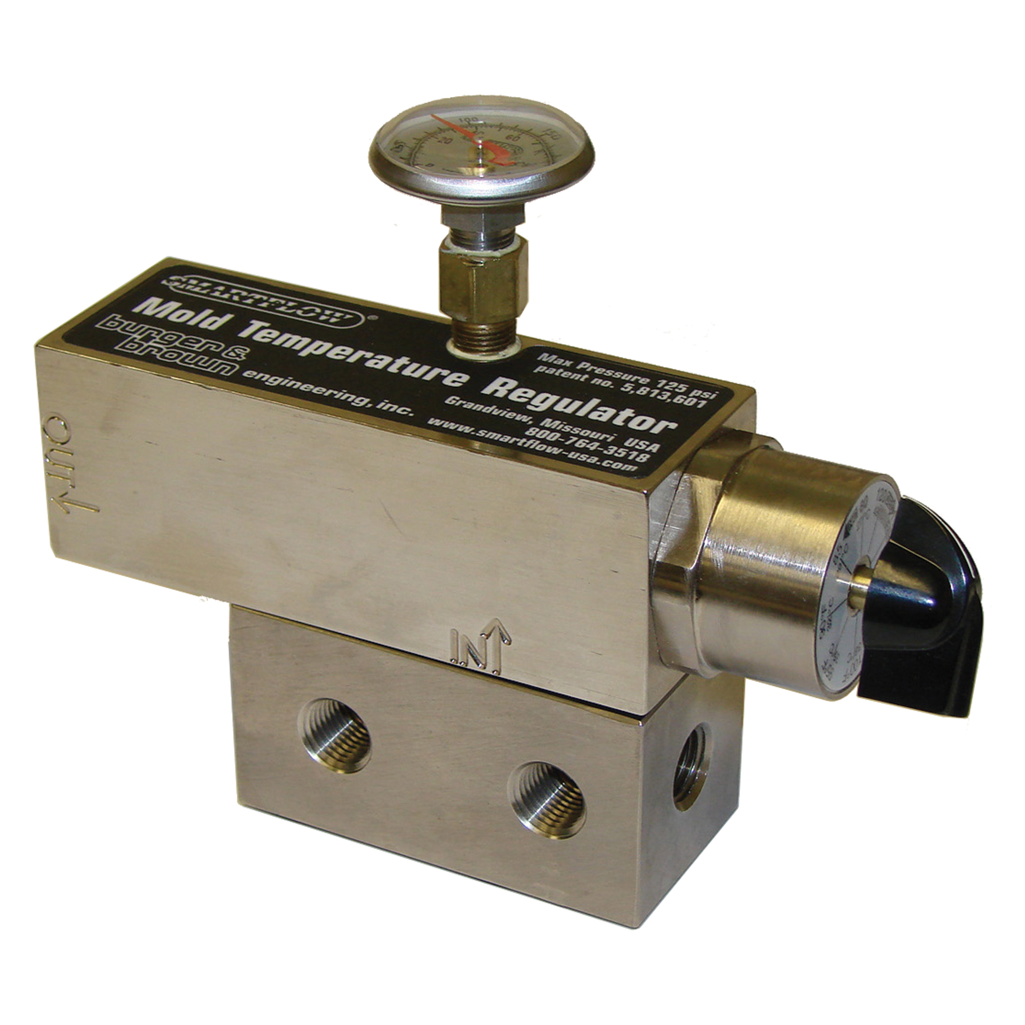 Mold Temperature Regulator, 80-120 Deg F, 1/4" NPT Inlet and 1/2" NPT Outlet, with Manifold - Image 1