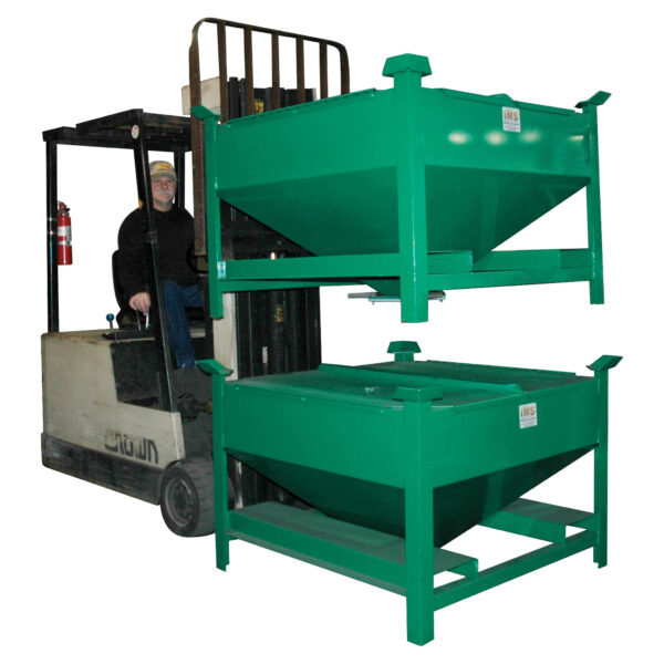 Mobile Storage Hopper, Heavy Duty 60 cu ft, 60 Degree Hopper Slope, with Vacuum Ports