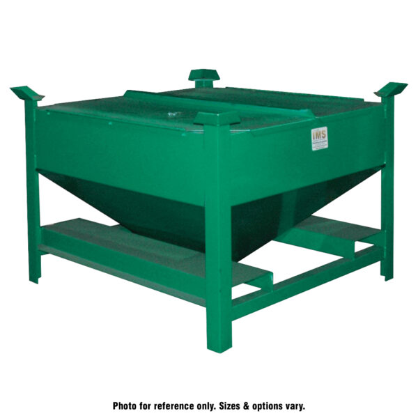 Mobile Storage Hopper, Heavy Duty 20 cu ft, 45 Degree Hopper Slope