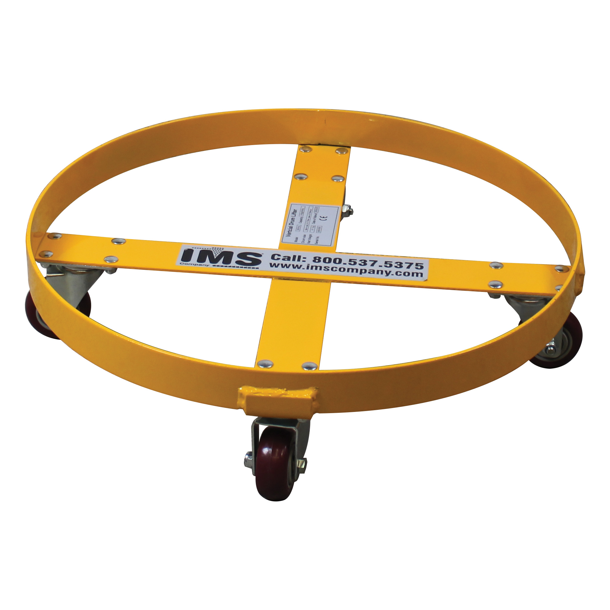 Drum Dolly, 900lb Capacity, 23-3/4" Round for Up to 55 Gallon Drums - Image 1