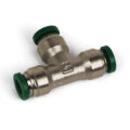 Push to Connect Tube Fitting, Union Tee, 3/8″ OD Tube to 3/8″ OD Tube