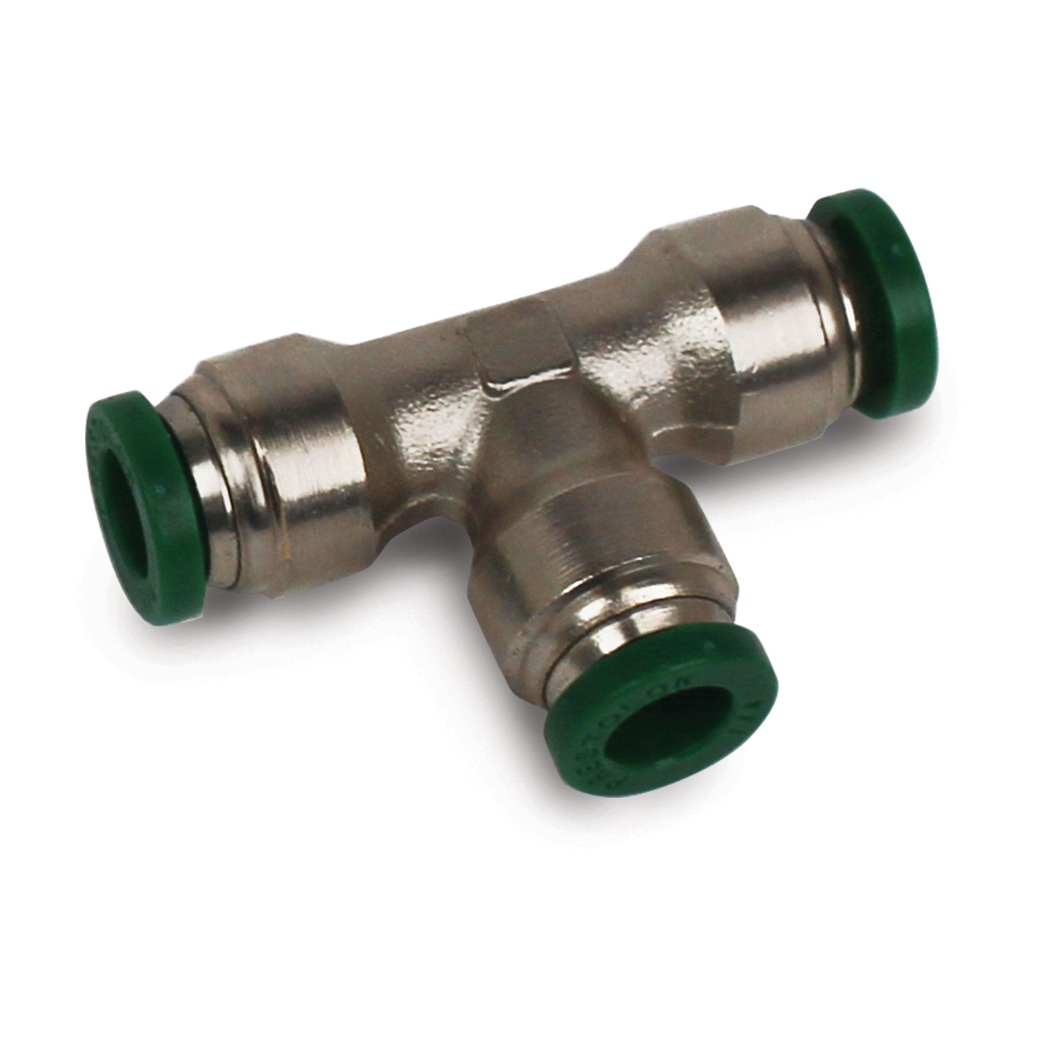 Push to Connect Tube Fitting, Union Tee, 1/2" OD Tube to 1/2" OD Tube - Image 1