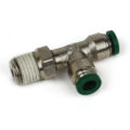 Push to Connect Tube Fitting, Branch Tee, Male Swivel, 1/2″ OD Tube x 1/2″ NPT