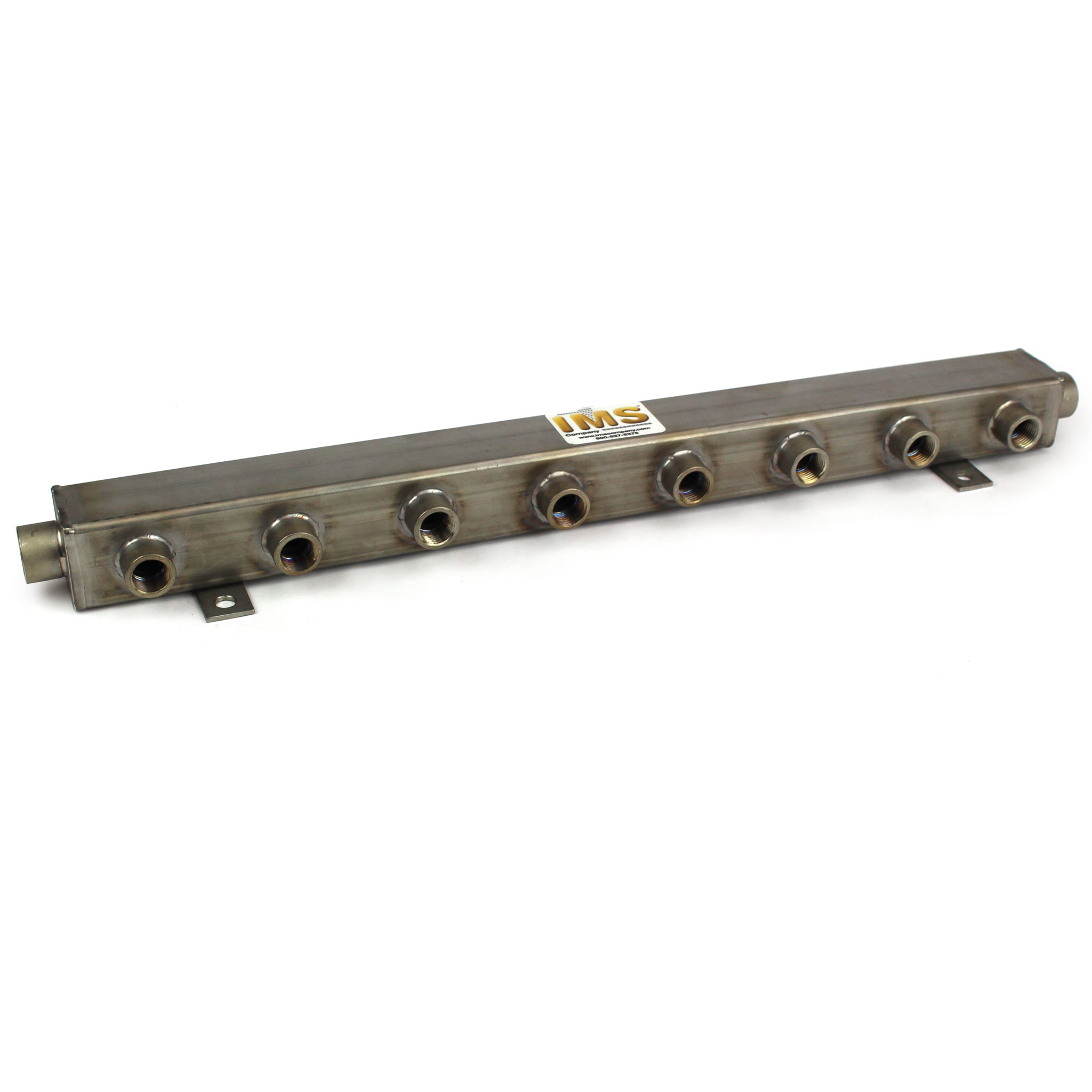 Manifold, Water, Stainless Steel, ST Series (2) 1-1/4" Inlet/Outlet, (8) 1/2" NPT Ports 24" Body Length - Image 1