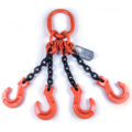 Chain Sling, Alloy, Type QOS, Four Leg, 9/32″ Chain x 36″ Reach, Standard Sling Hooks