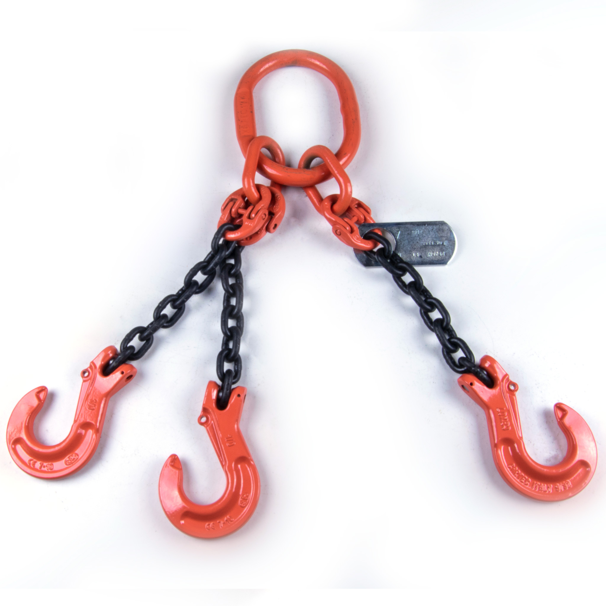 Chain Sling, Alloy, Type TOS, Three Leg, 9/32" Chain x 48" Reach, Standard Sling Hooks - Image 1