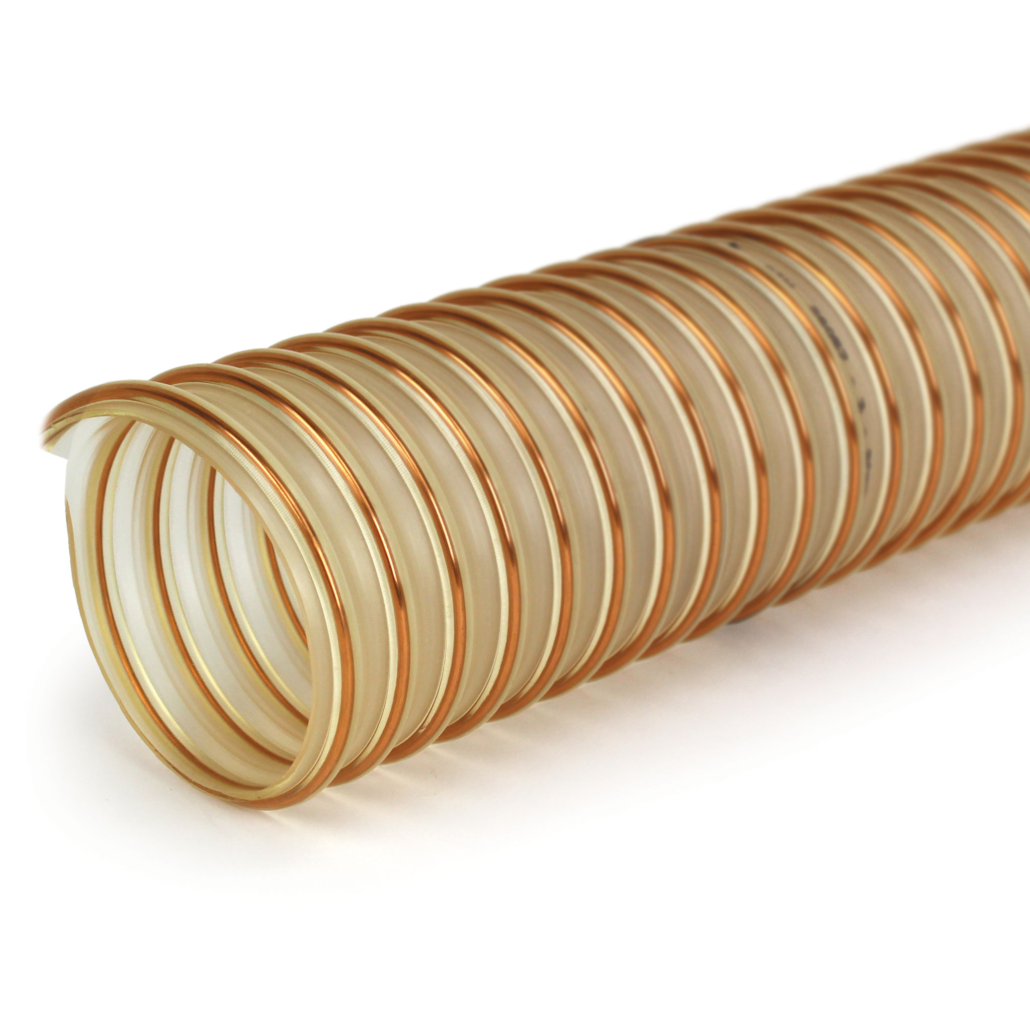 Loader Hose, 1-3/4" ID, Heavy Duty Polyurethane, Food Grade with Ground Wire - Image 1