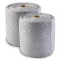 Absorbent Track Pad, Water & Oil, Heavy Weight, Horizontal Perforations, 2-Roll Bale, 15″ Wide x 150′ Long Per Roll, Grey.