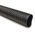 Hopper Dryer Hose, 2-Ply, Black, 3-1/2″ ID, 13′ Long, Neoprene Coated Fiberglass